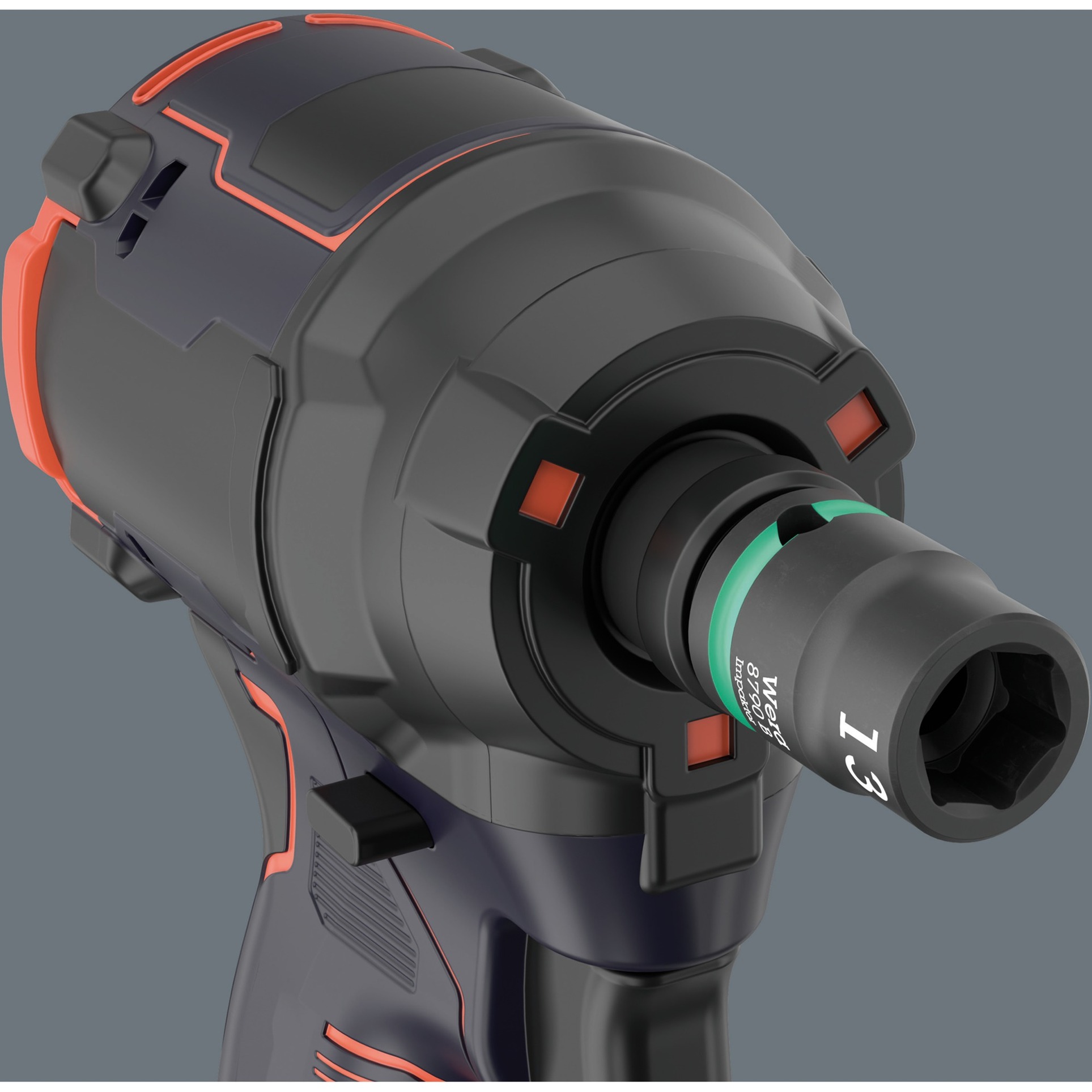 Wera 9607 Cap magnétique B Impaktor 1, Clés mixtes à cliquet Noir/Vert, 10 pièces