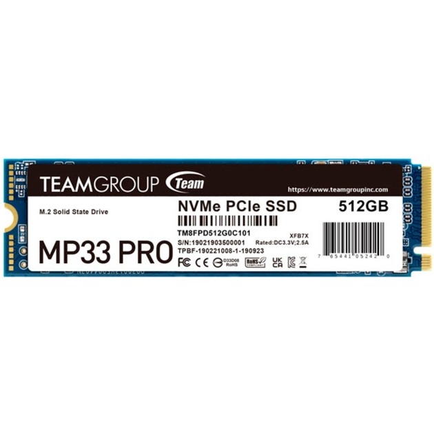 TEAM GROUP  MP33 Pro M.2 512 Go PCI Express 3.0 3D NAND NVMe