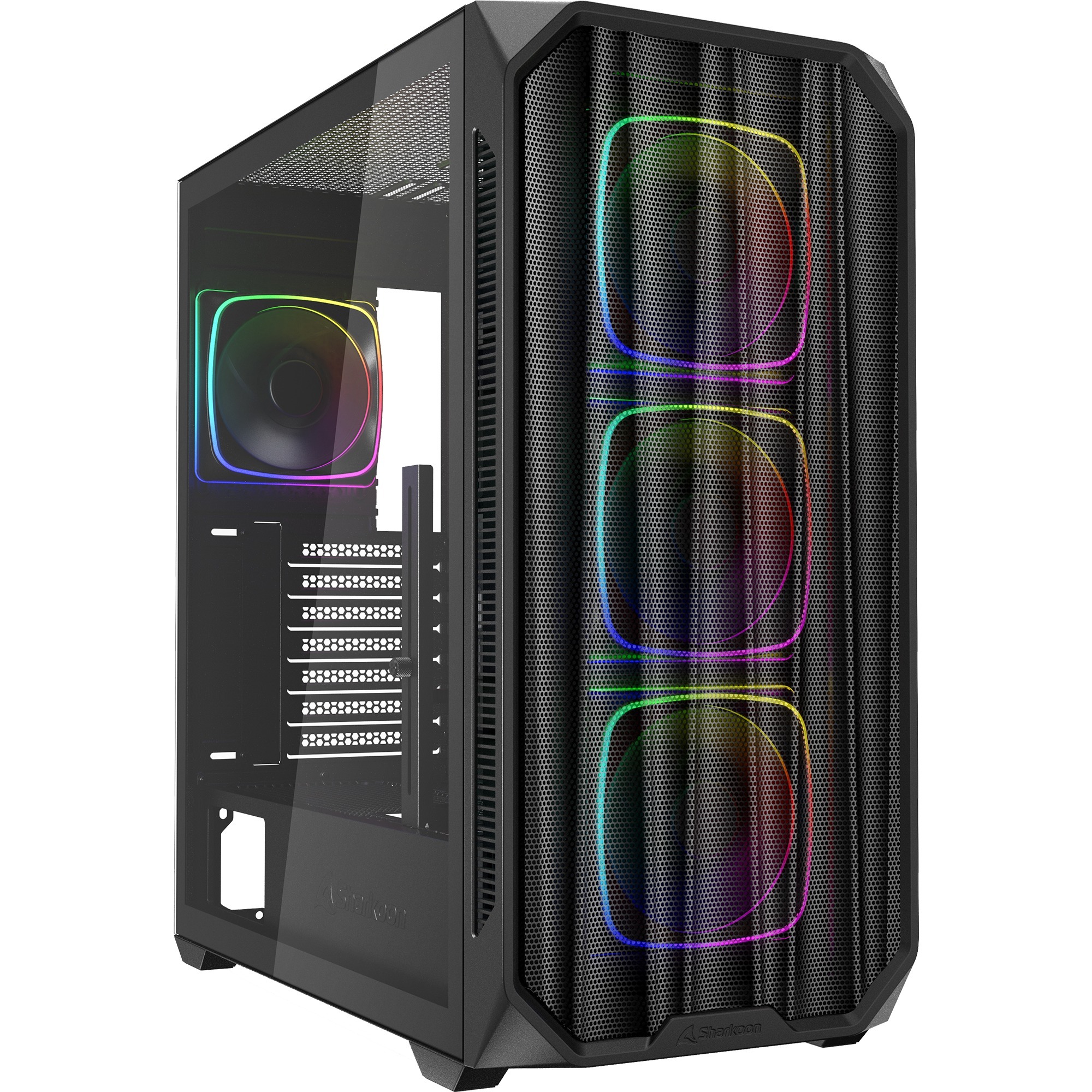 SHARKOON Bo&icirc;tier Semi-Tour  AK5M RGB Noir - Neuf