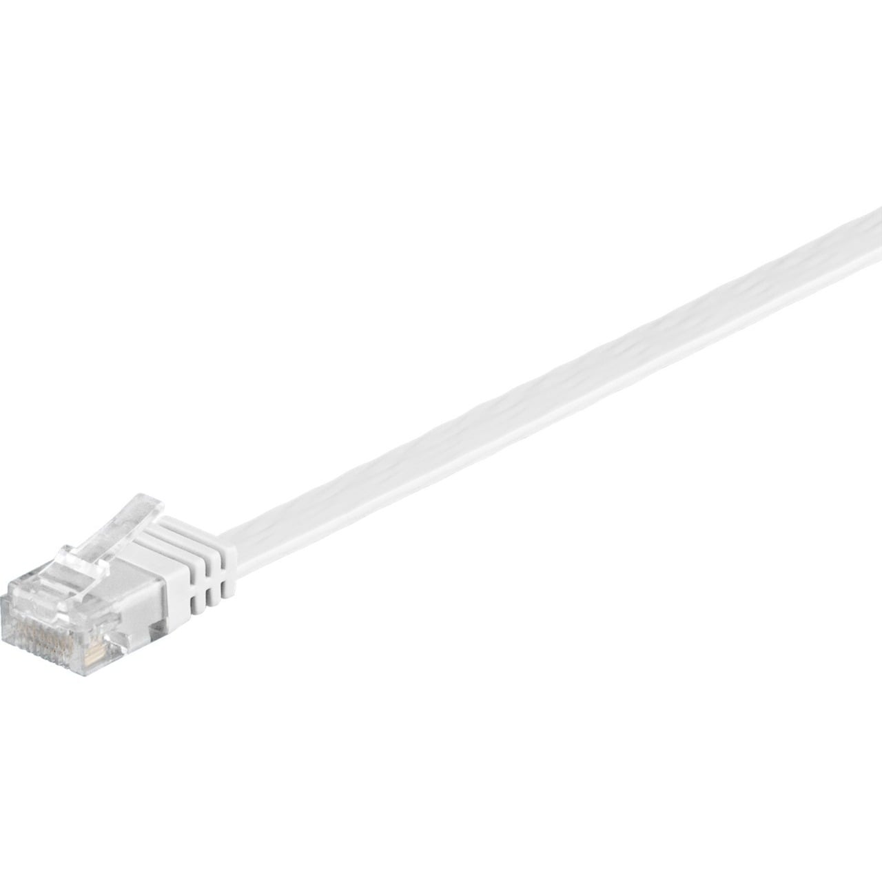 Cable R&eacute;seau Plat RJ45 u/utp C6 2m blanc (95152) - Goobay