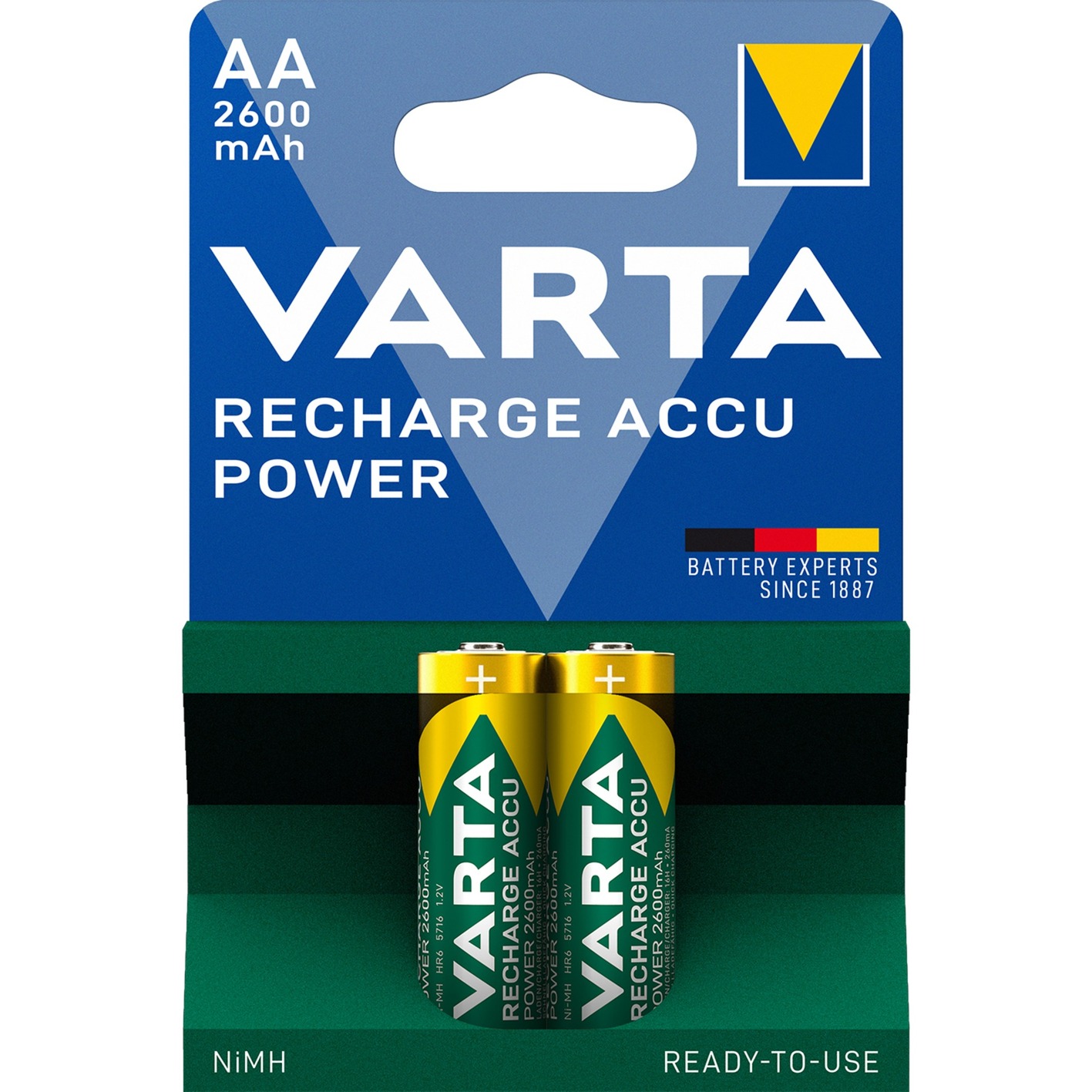 Varta 5716101402 NiMH AA 1.2V 2600 mAh Ready 2 Use Photo Rechargea...
