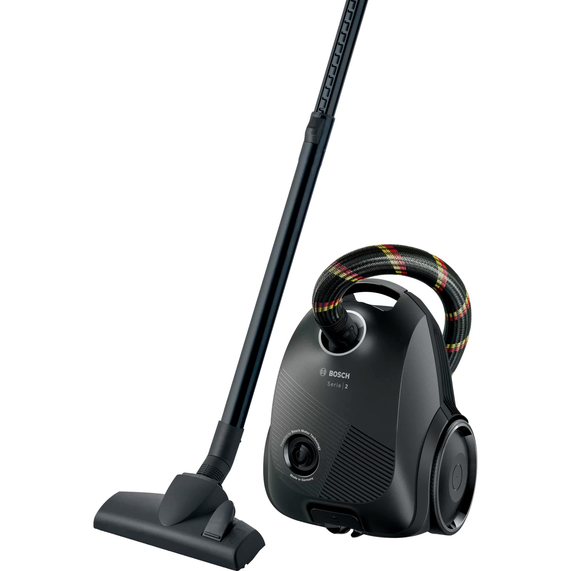 Bosch BGDS2CHAMP Aspirateur avec sac série 2 - Aspirateur traîneau durable en matériaux recyclés - Filtre hygiénique - Garantie moteur 10 ans - Compact - Puissant - Fabriqué en Allemagne - 600 W --image