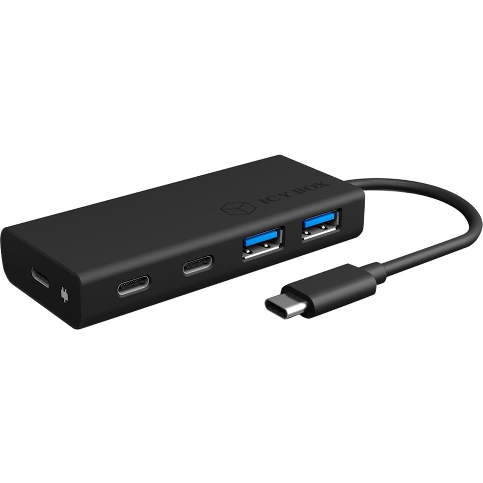 Icy Box IB-HUB1426-CPD USB 3.2 Gen 1 (3.1 Gen 1) Type-C 5000 Mbit/s Noir, Hub USB