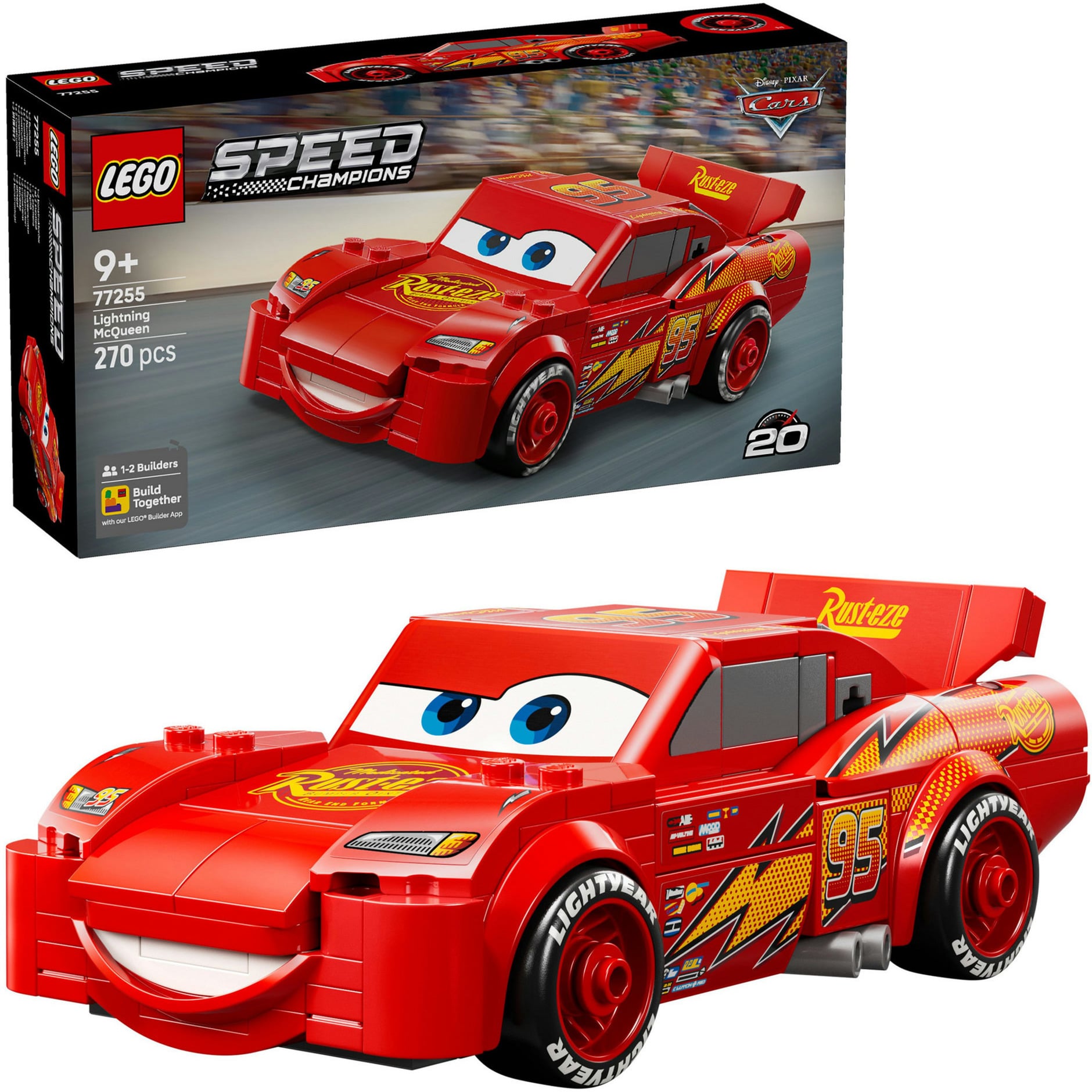 Lego Speed Champions | Flash Mcqueen - Jouet Voiture De Course - Maquette Collector - Cadeau Disney Pour GarçOn Ou Fille DèS 9 Ans & Fans Du Film Cars De Pixar 77255-image