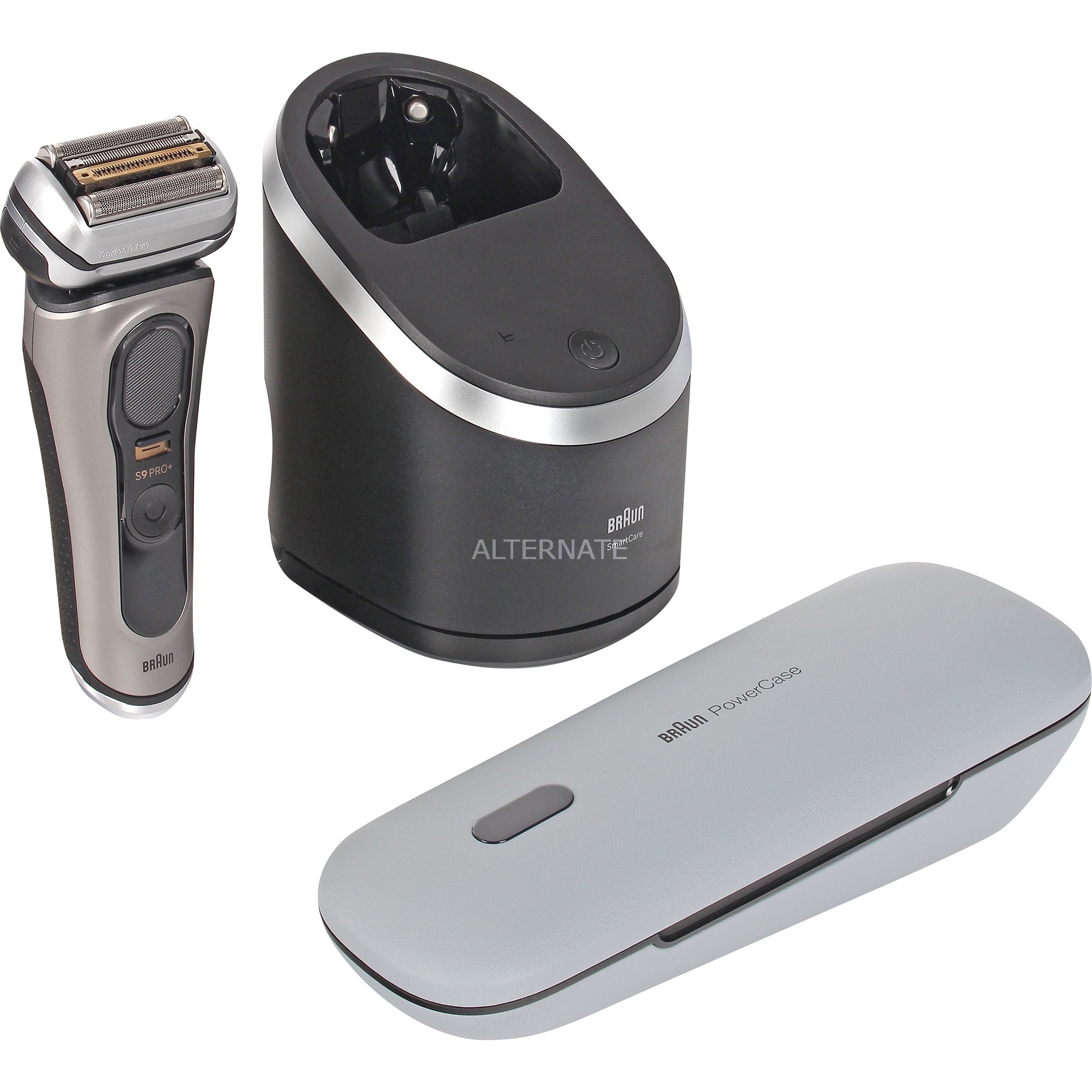 Braun Series 9 Pro+ 9575Cc, Rasoir ÉLectrique Pour Homme, 5 ÉLéMents De Rasage, Tondeuse De PréCision IntéGréE, Station Smartcare, ÉTui Powercase, 60 Min D'autonomie, Fabriqué En Allemagne, Graphite-image