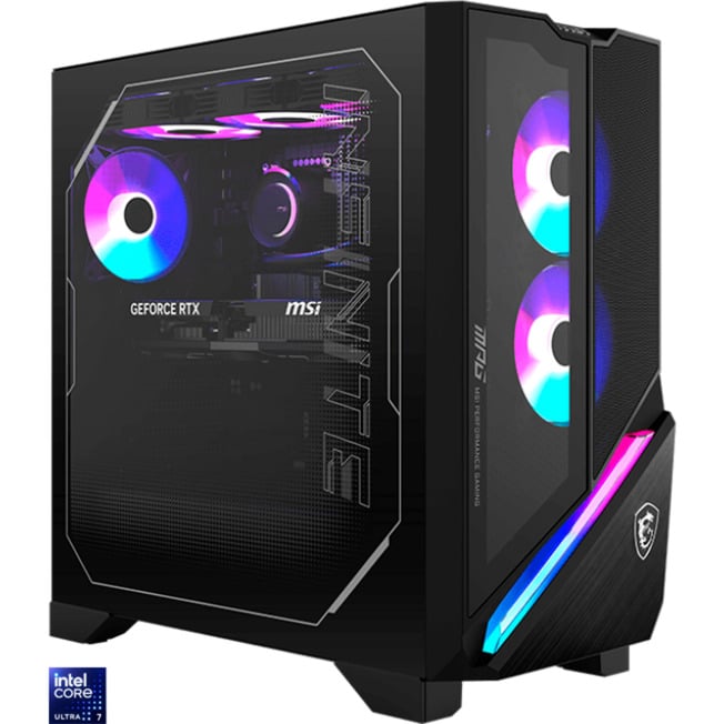 MSI MPG Infinite X3 AI 2NVP7-096AT Intel Core Ultra 7 265K 32 Go DDR5-SDRAM 1 To SSD NVIDIA GeForce RTX 5070 Windows 11 Home Bureau PC Noir