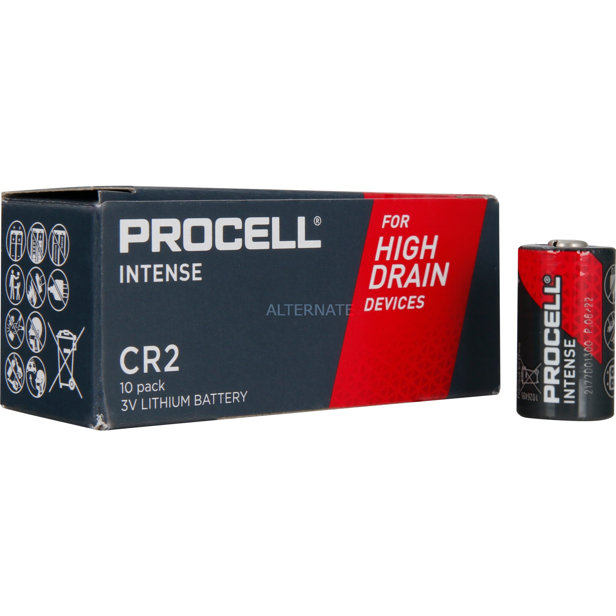 DURACELL  10 Piles CR2  Procell Intense Lithium 3V