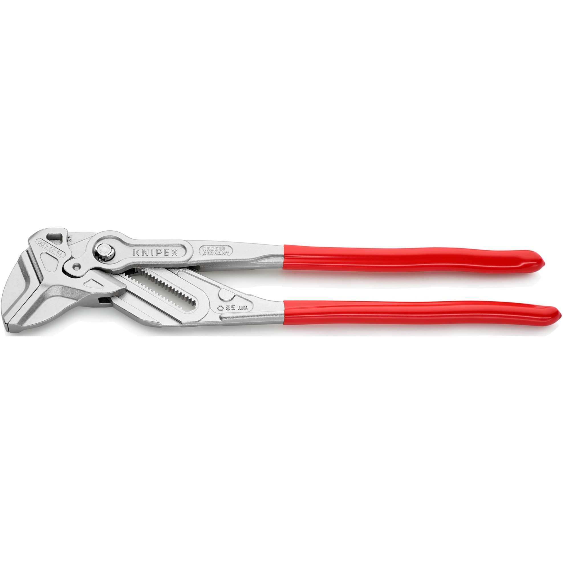 KNIPEX Pince-clé XL 86 03 400 pince chromée, poignées gainées en plastique
