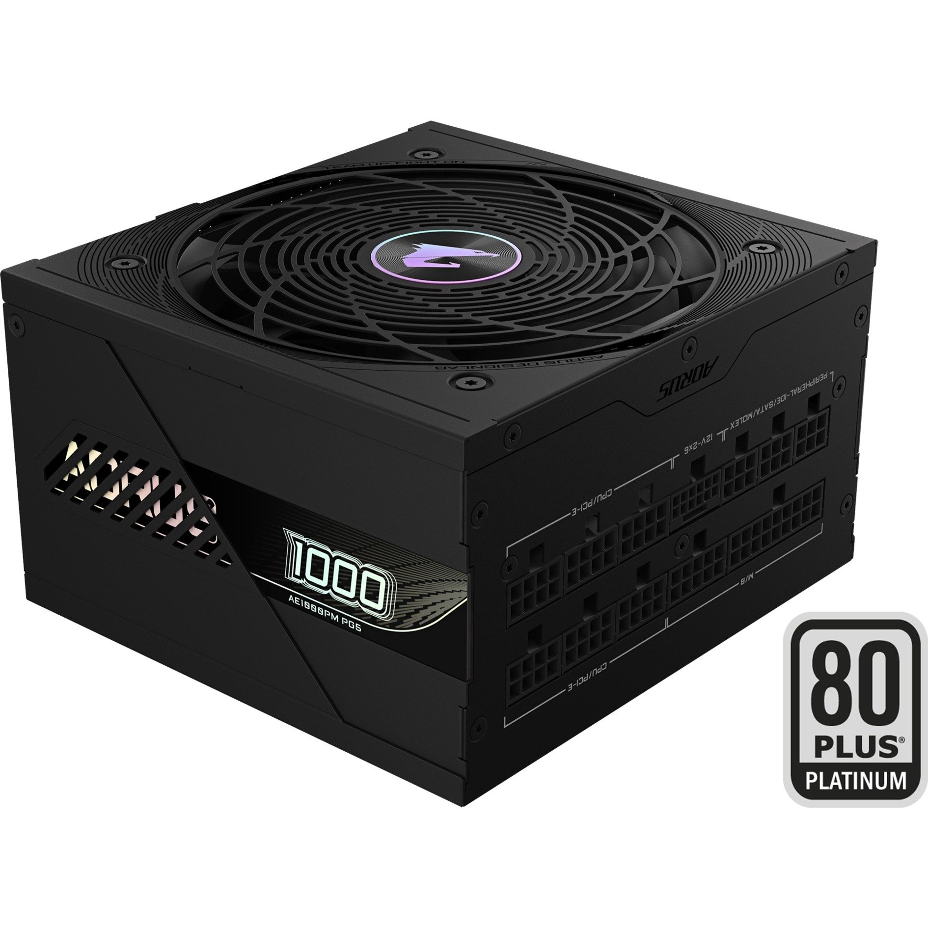 GIGABYTE GP-AE1000PM PG5, 1000 Watt alimentation  Noir, 6x PCIe, 1x 12VHPWR, Gestion des câbles