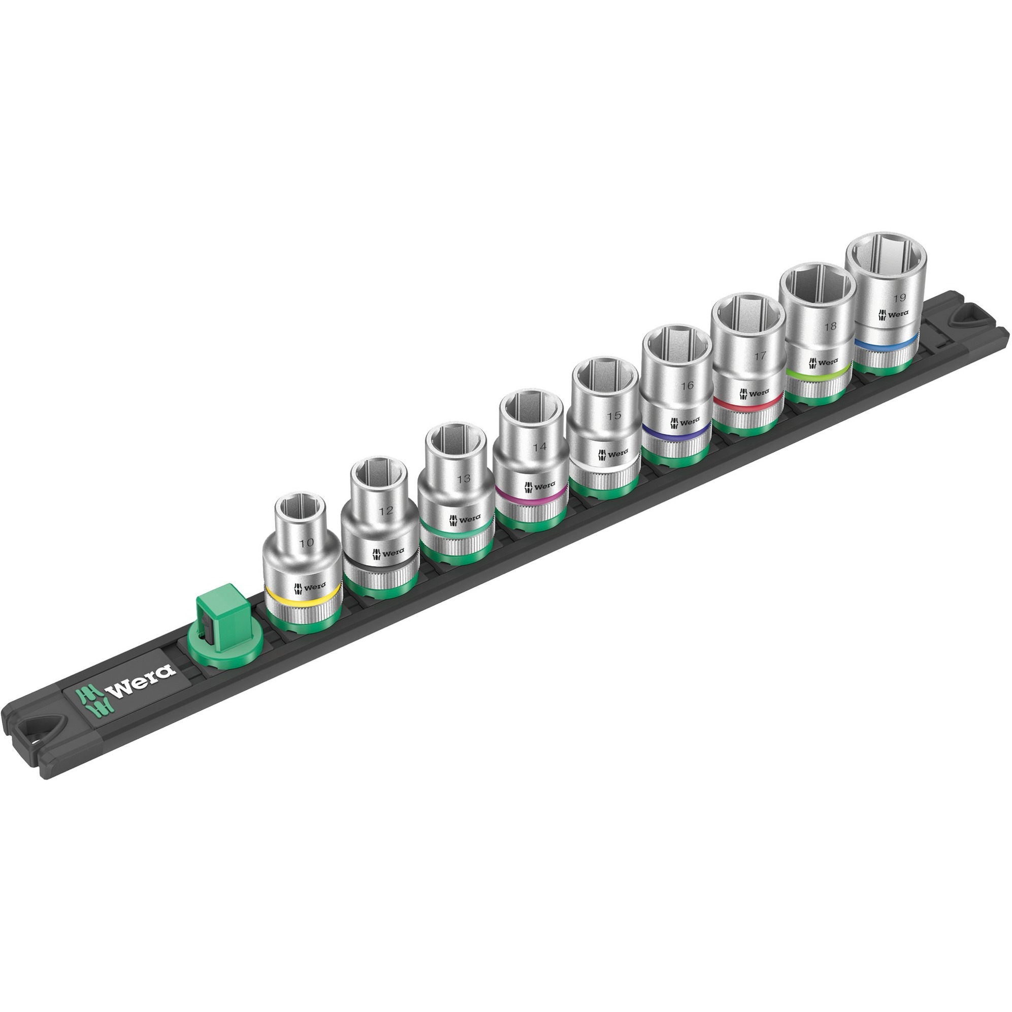 Wera 05005460001 Magnetic Socket Rail C 4 Zyklop Socket Set, 1/2" ...