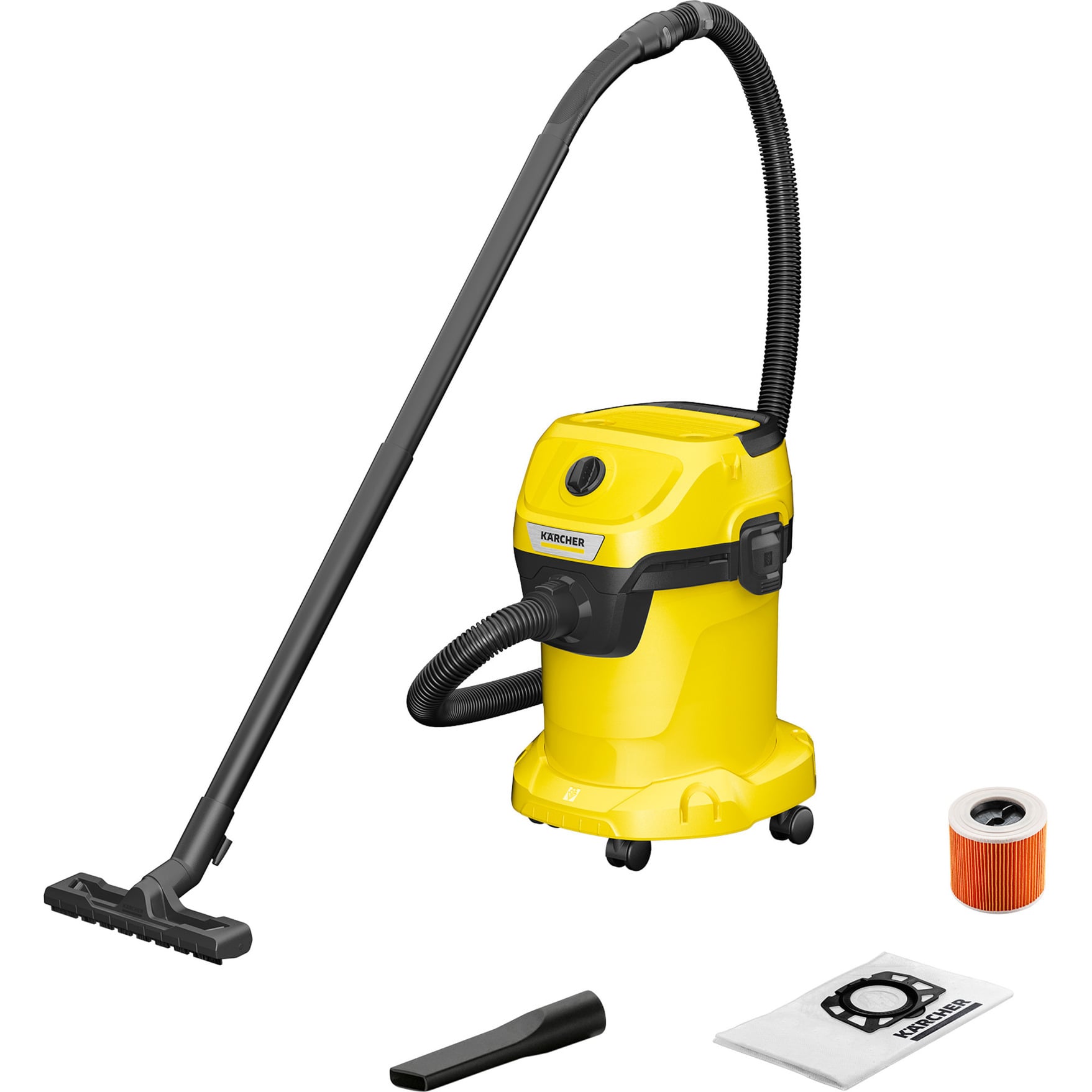 KÄRCHER Nass-Trockensauger, WD 3 V-17/4/20, 17 L, 1000 W - gelb