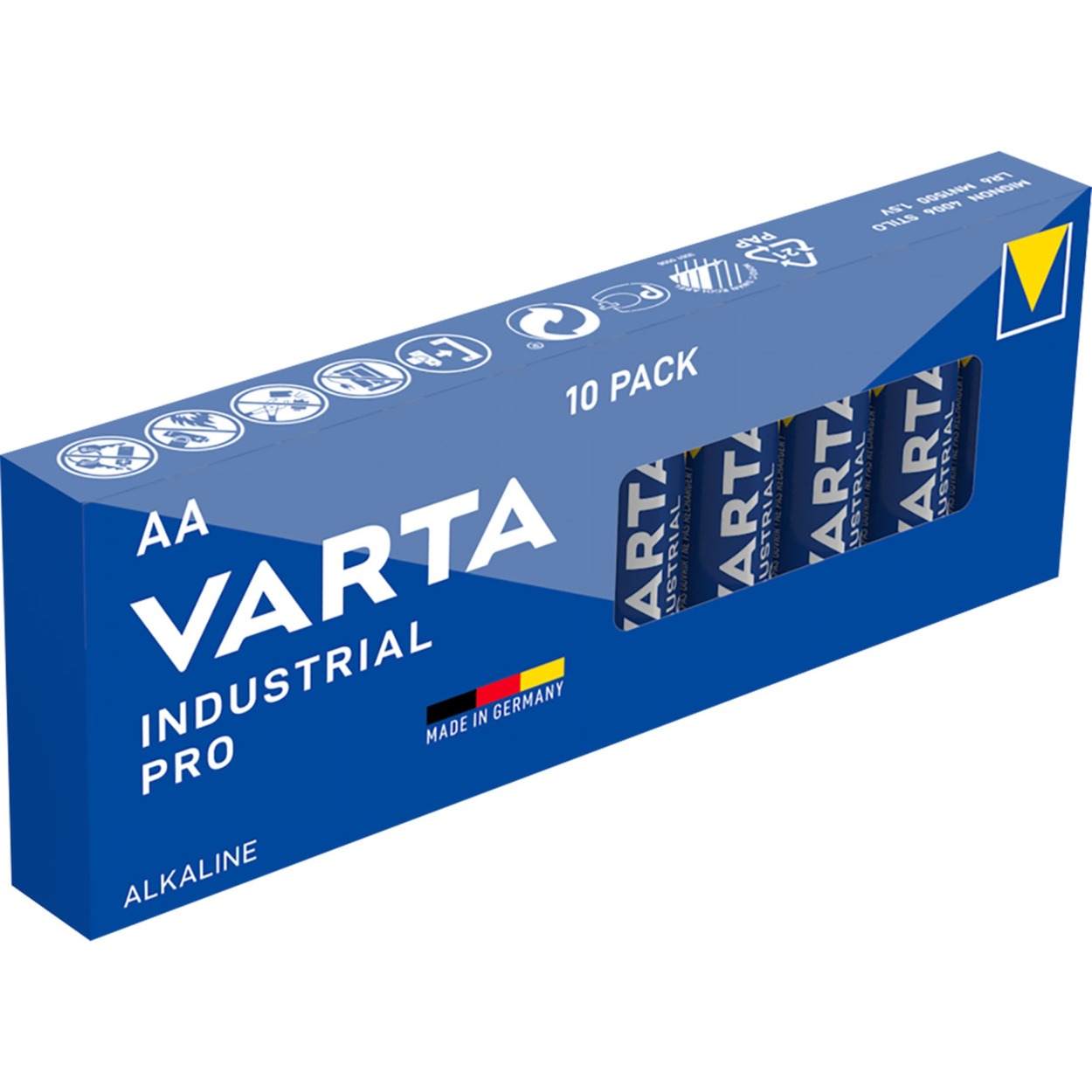 VARTA  Industrial Pro Lr6 Aa Alkaline Batteries 10 Units Bleu