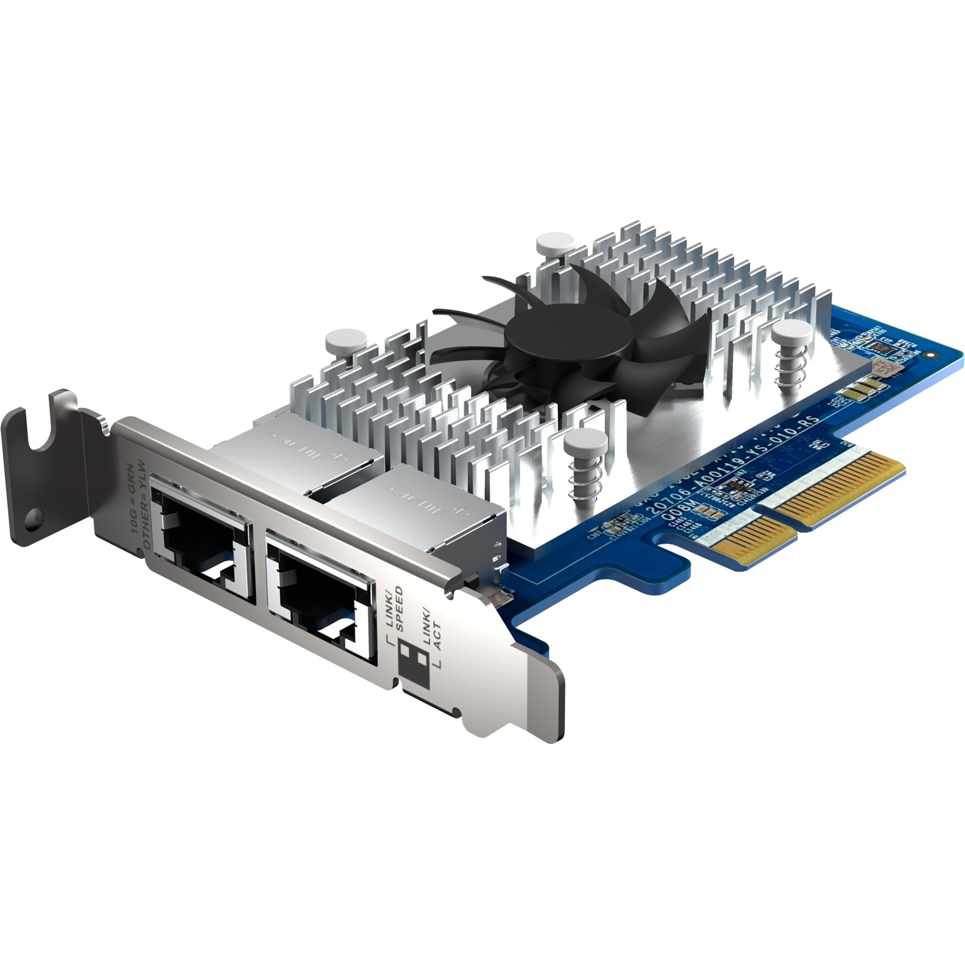 QNAP QXG-10G2T-X710, Carte réseau Interne, Avec fil, PCI Express, Ethernet, 1000 Mbit/s