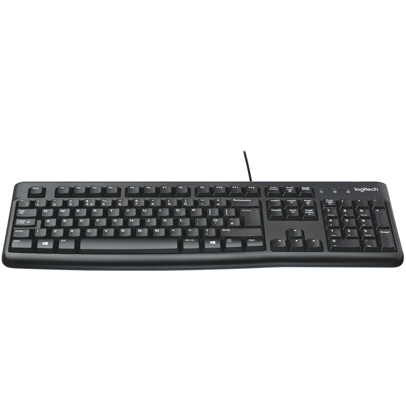 K120 Corded Keyboard clavier USB QWERTZ Allemand Noir