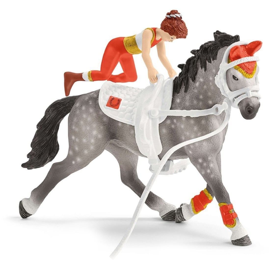 Schleich Horse Club - Kit d'équitation de voltige de Mia, Figurine Horses, Riding Tournament, 5 an(s), Multicolore, Plastique