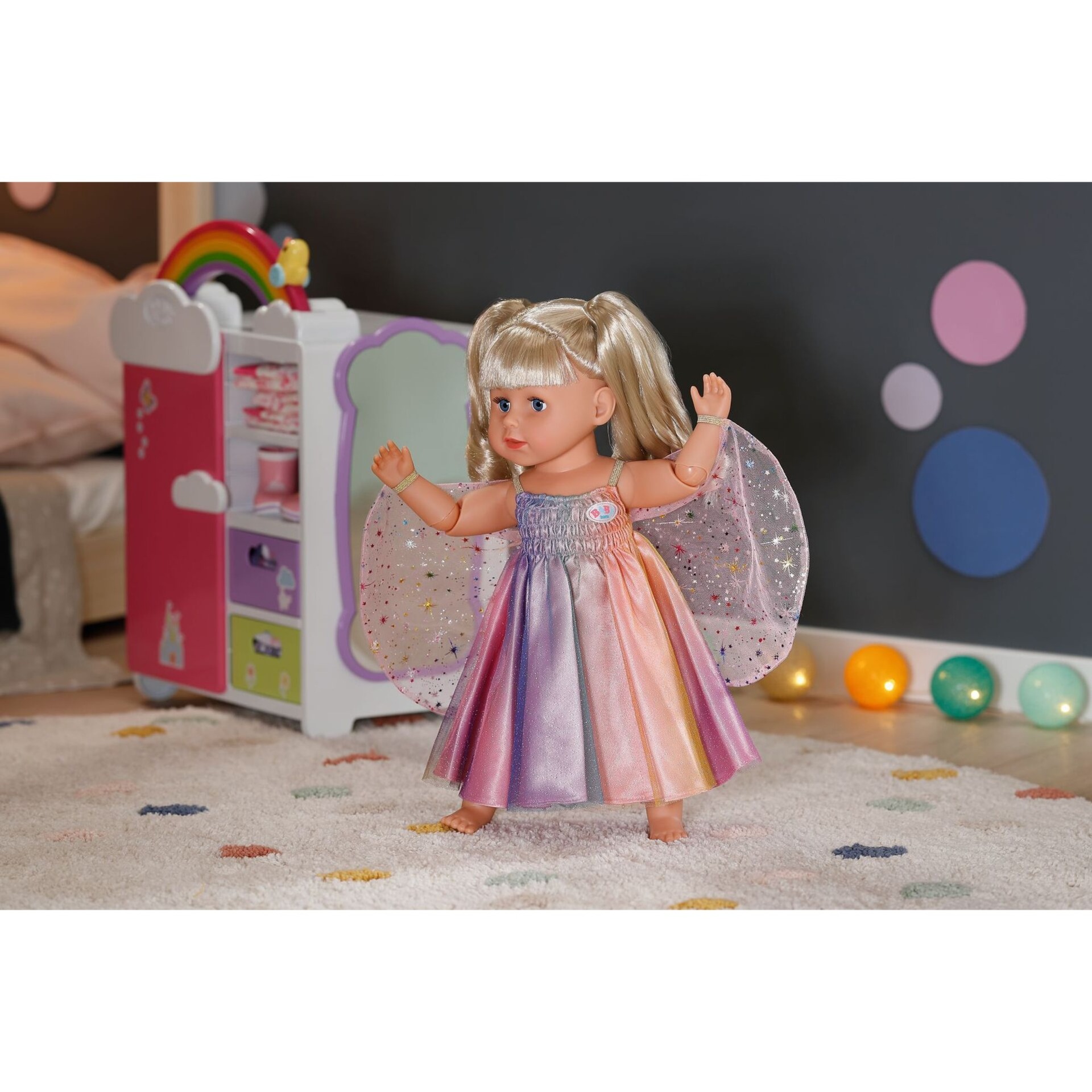 ZAPF Creation BABY born Rainbow Nightdress, Accessoires de poupée BABY born Rainbow Nightdress, Vêtements de poupée, 3 an(s)