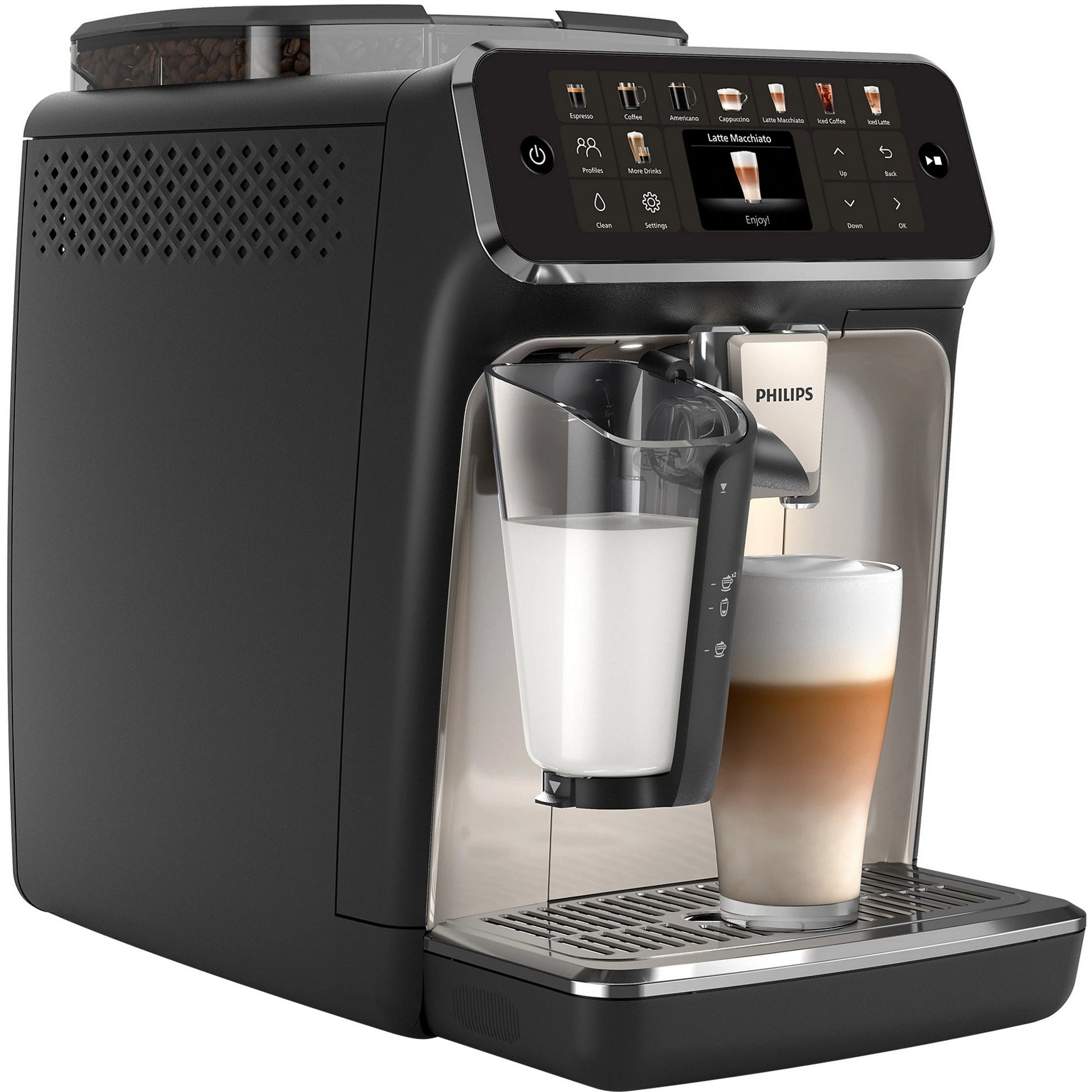 Expresso Avec Broyeur Philips EP5547/90 Machine Automatique S�Rie 5500 Lattego Noir-image