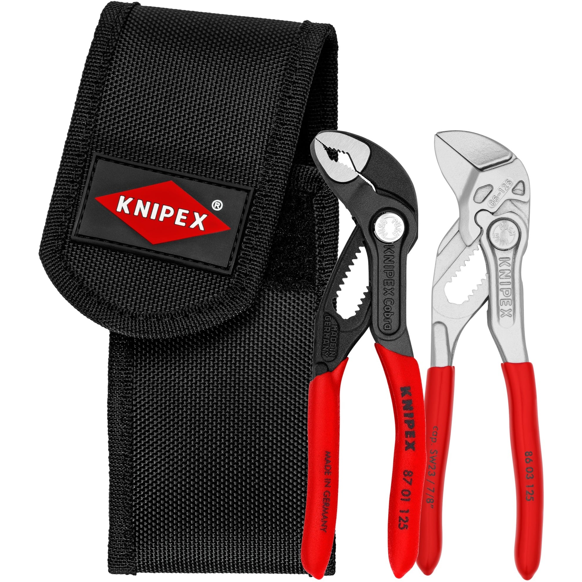 Knipex 00 20 72 V04 Mini Pliers Set In Belt Tool Pouch
