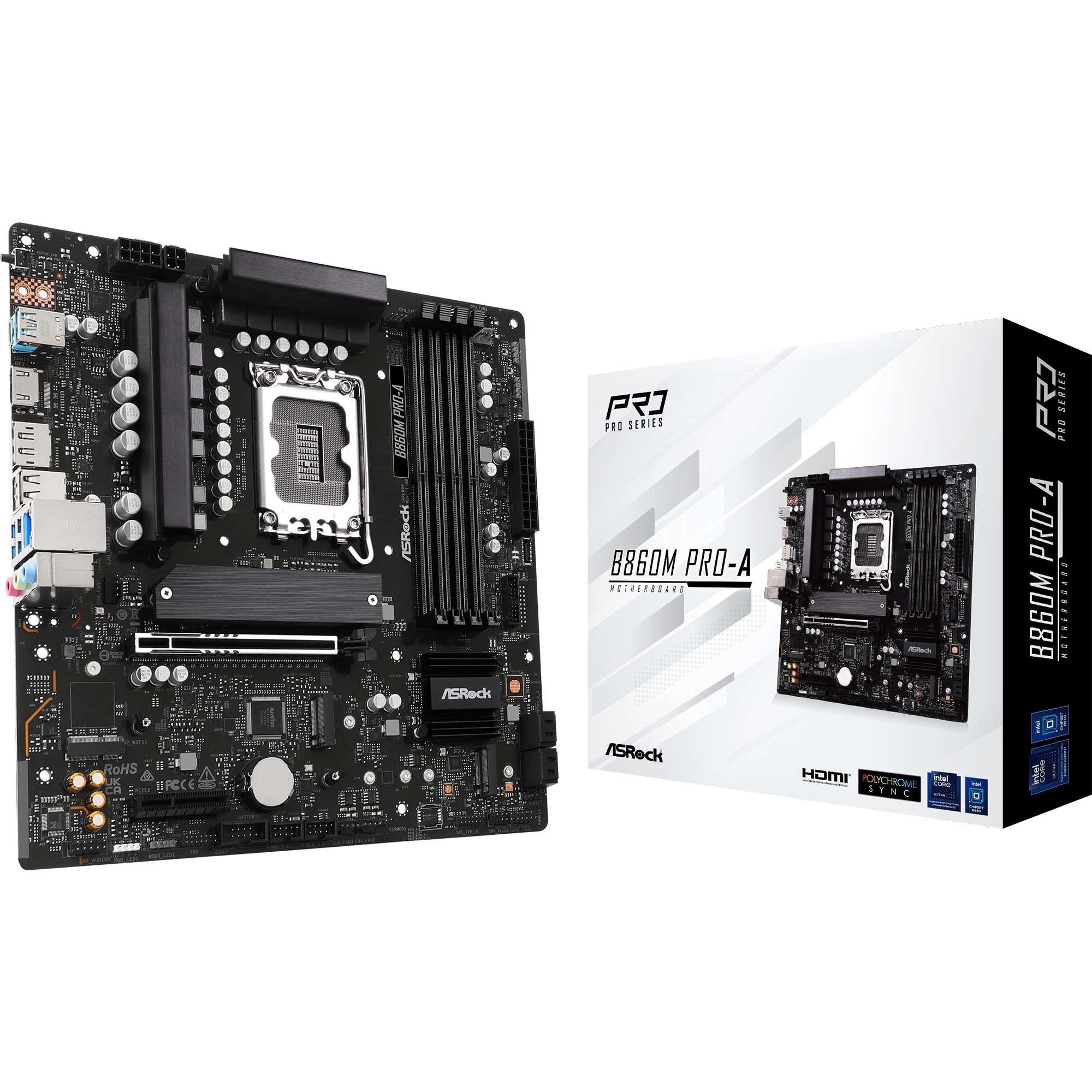ASROCK  B860M Pro-A Intel B860 LGA 1851 (Socket V1) micro ATX - Neuf