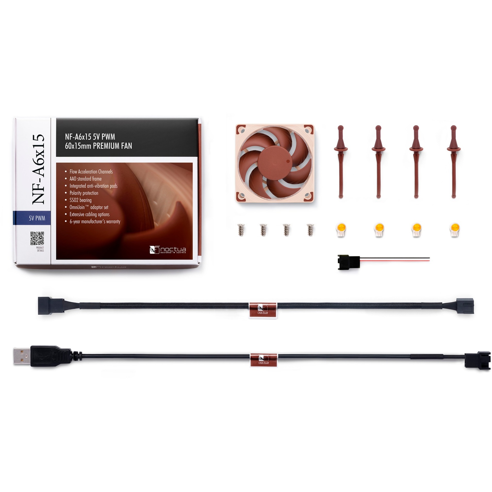 Noctua NF-A6x15 PWM, Ventilateur de boîtier