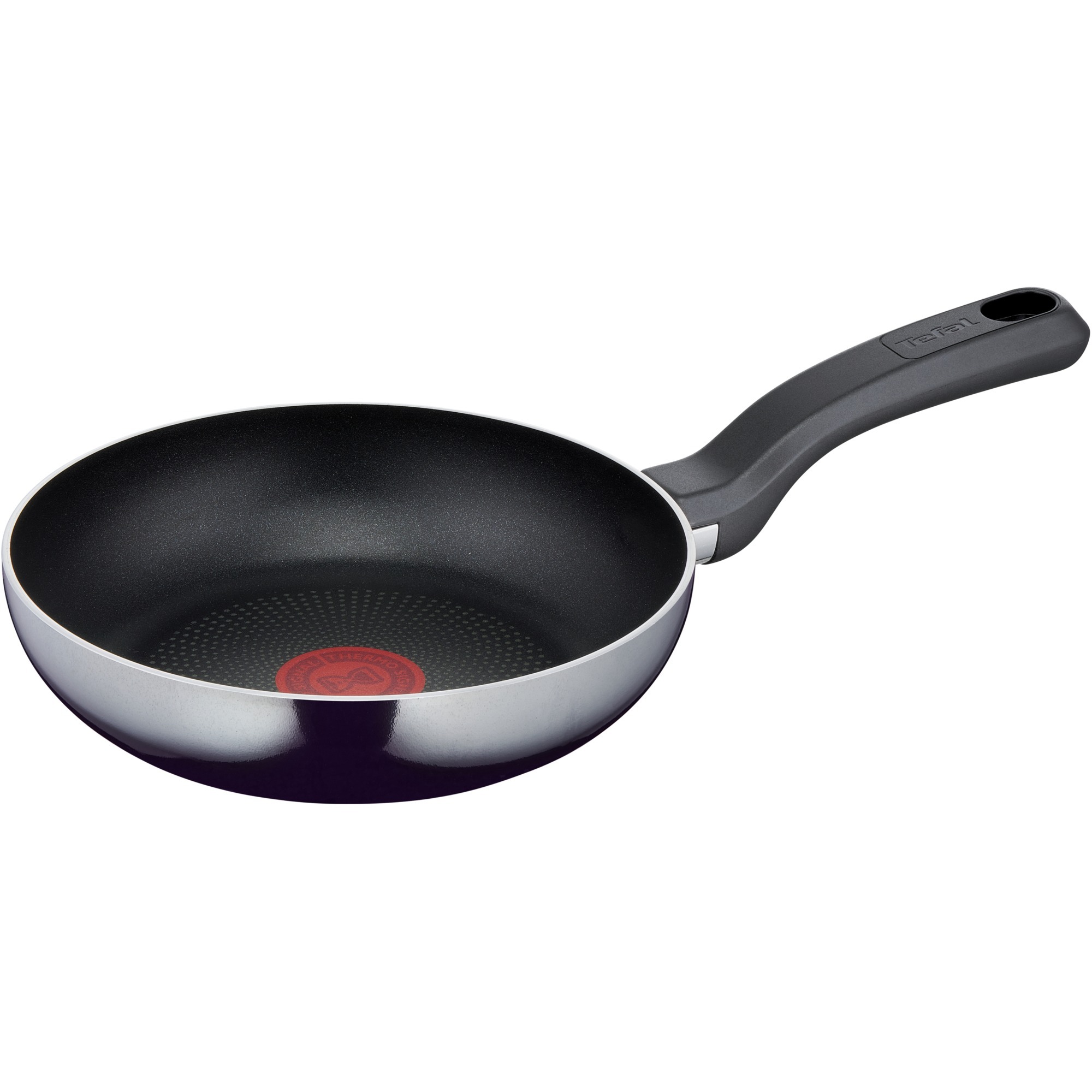 Tefal Bratpfanne "Resist, sichere Titanium Antihaftversiegelung" Aluminium Thermo-Signal bei idealer Brattemperatur, nicht induktionsgeeignet
