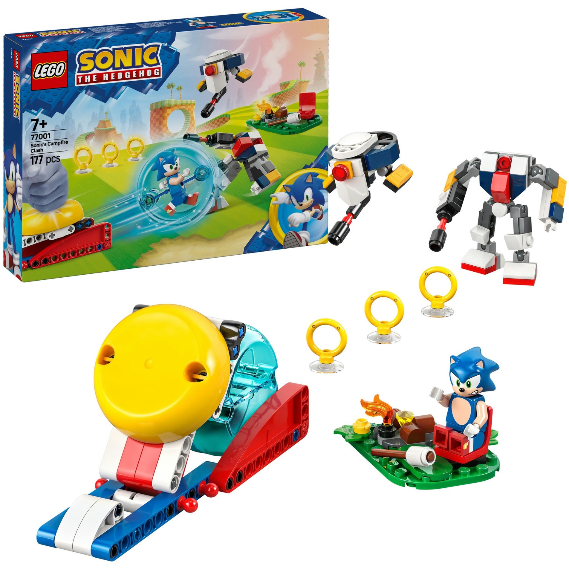 LEGO® Sonic L'épreuve de force de Sonic autour d'un feu de camp 77001