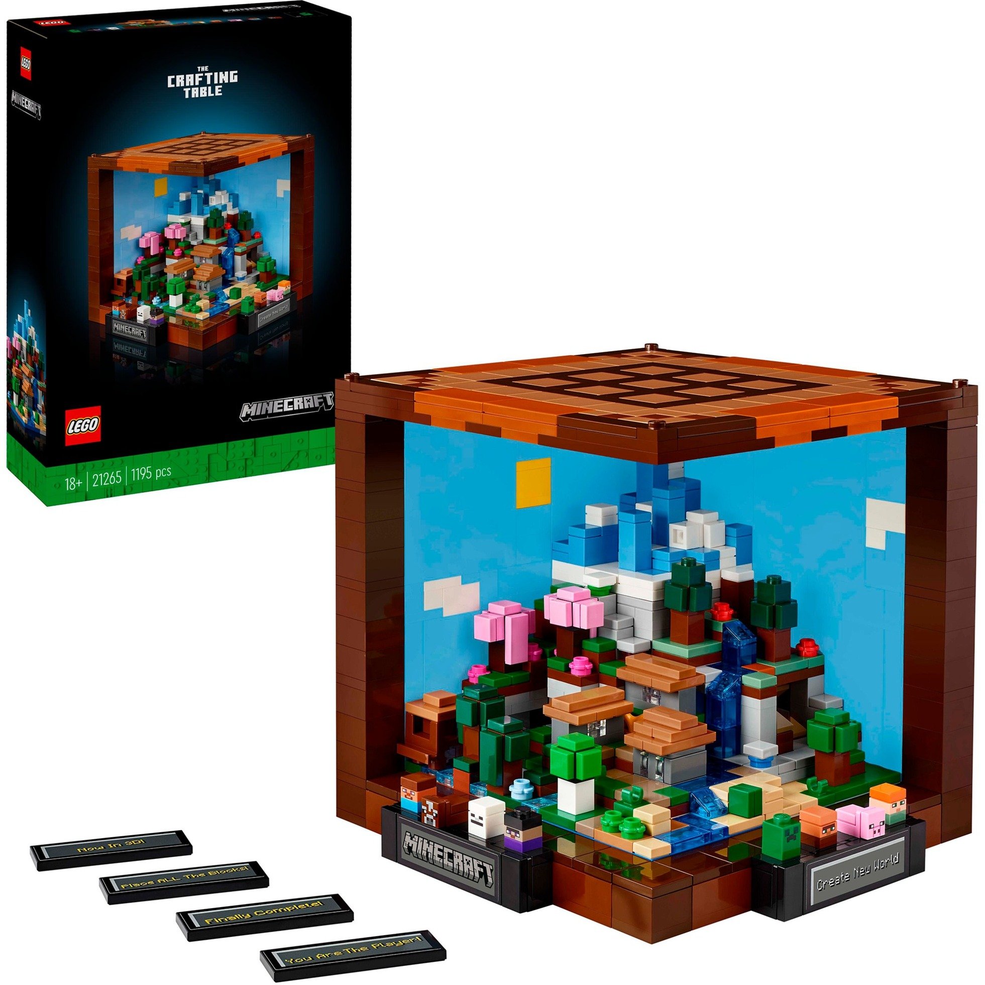 Lego Minecraft L’ÉTabli - Set De Construction Pour Adulte - Maquette Avec 8 Personnages Dont Steve, Alex & Mobs - DéCoration De Gaming Room Diy - Cadeau Pour Fan De Jeux VidéO 21265-image