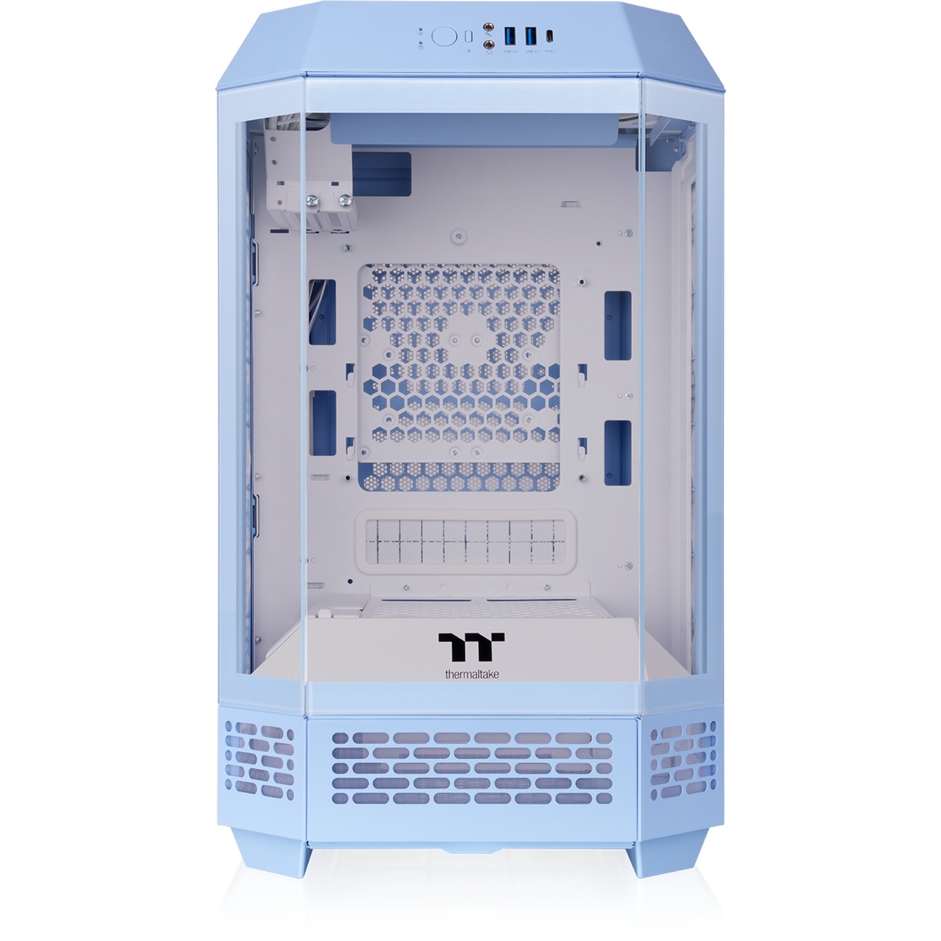 Thermaltake  boîtier mini tower Bleu clair | 2x USB-A | 1x USB-C | Verre Trempé