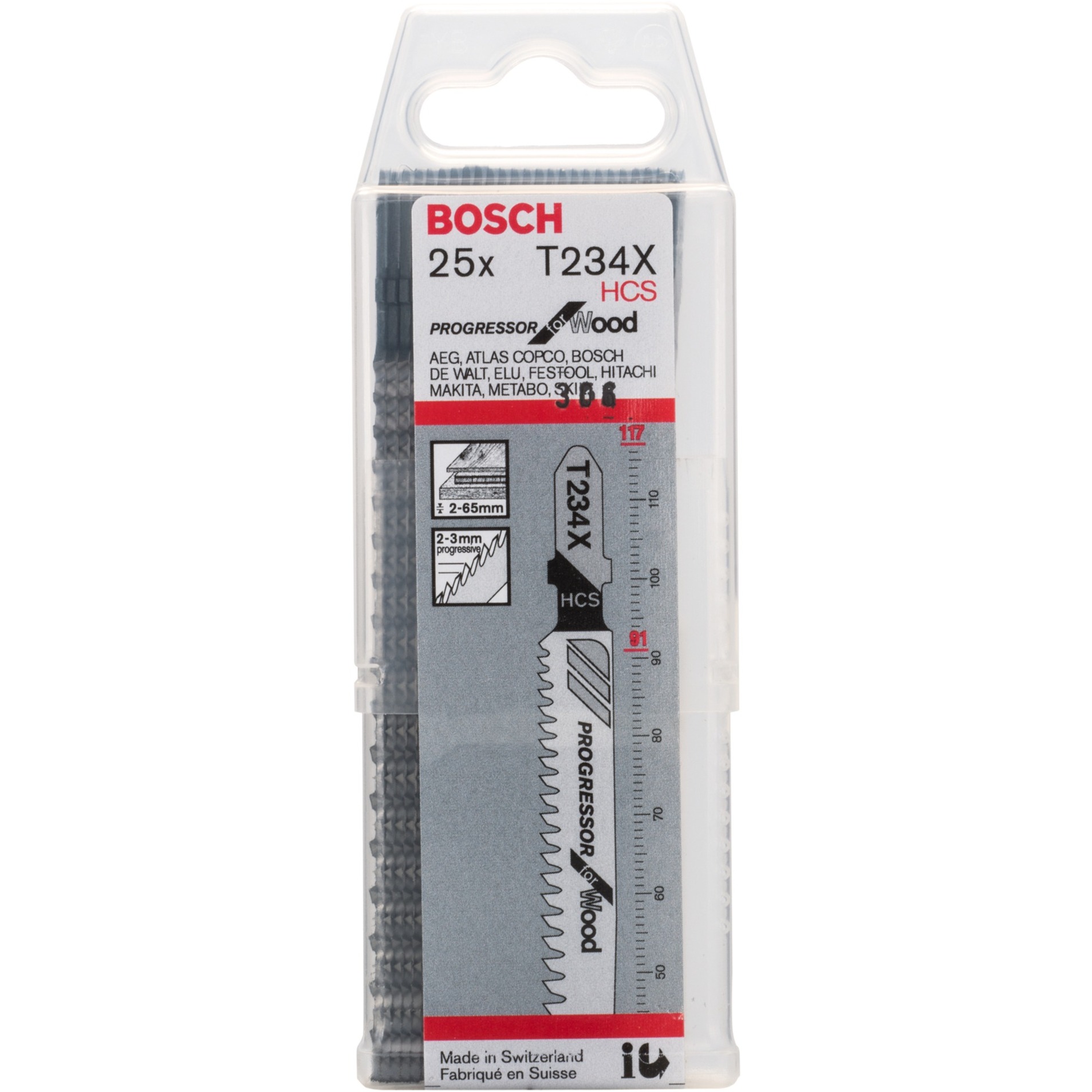Lames de scie sauteuse T 234 X Progressor for Wood, Lame de scie