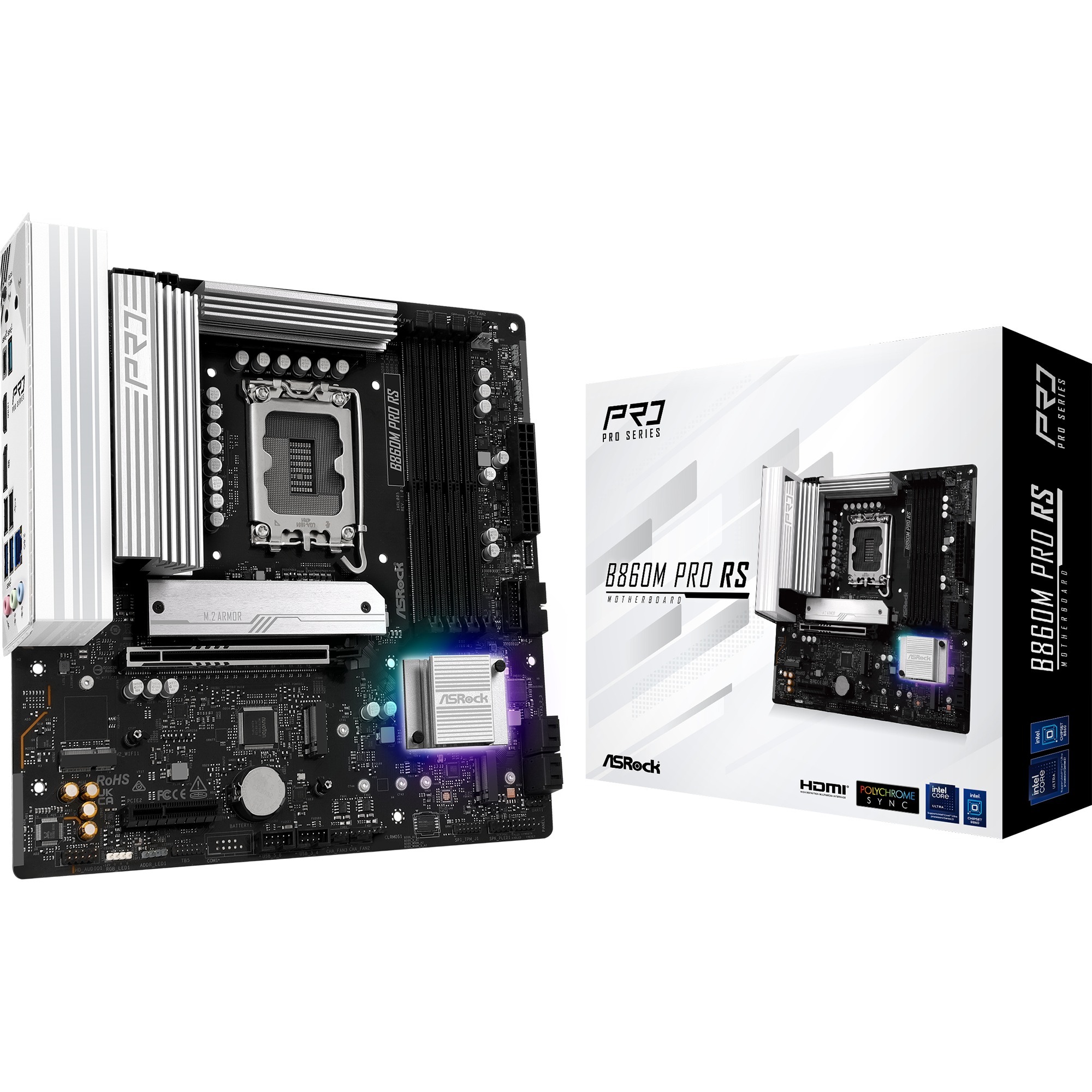 ASROCK  B860M Pro RS Intel B860 LGA 1851 (Socket V1) micro ATX