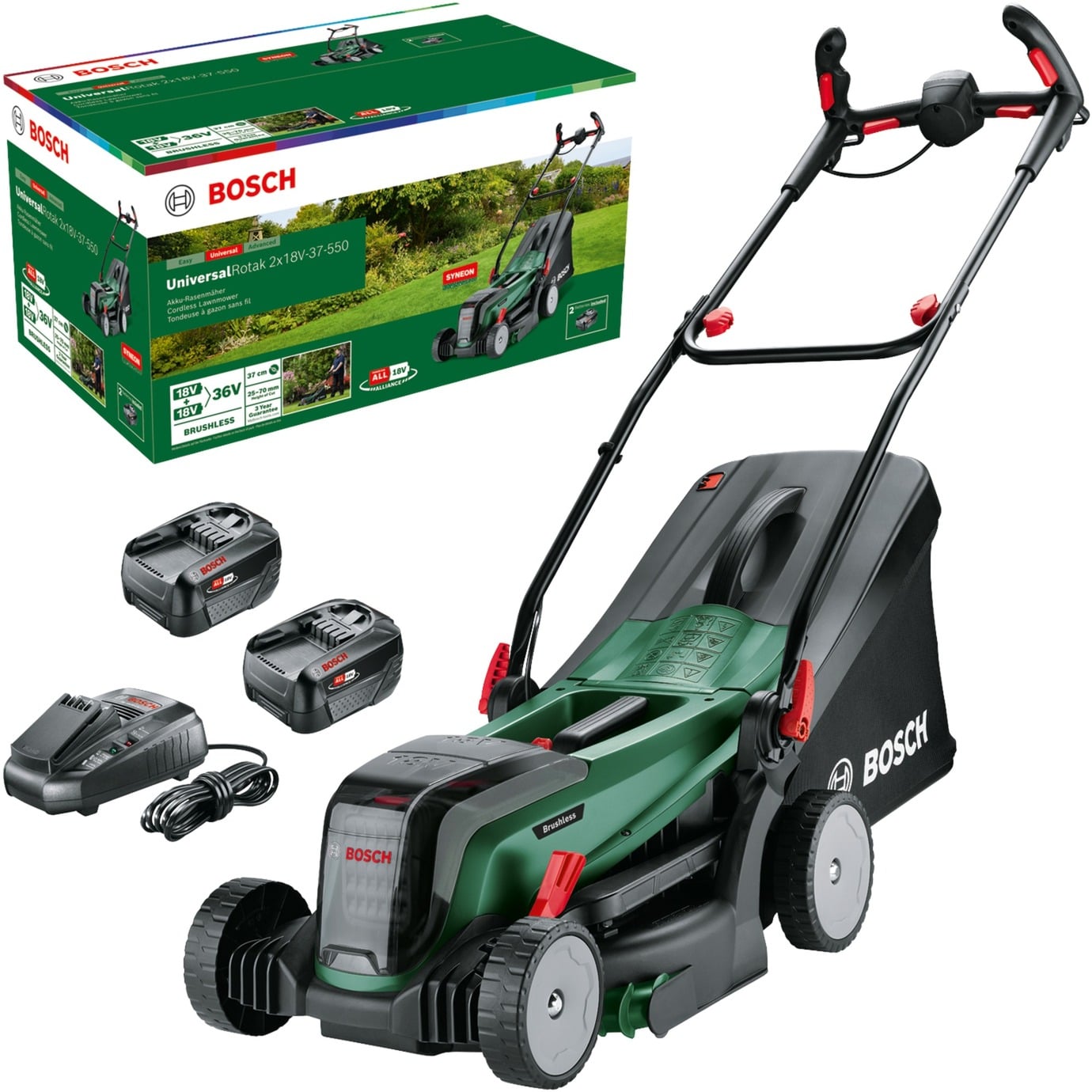 Bosch UniversalRotak 18V-37-550 Akku-Rasenmäher (06008B9E00)