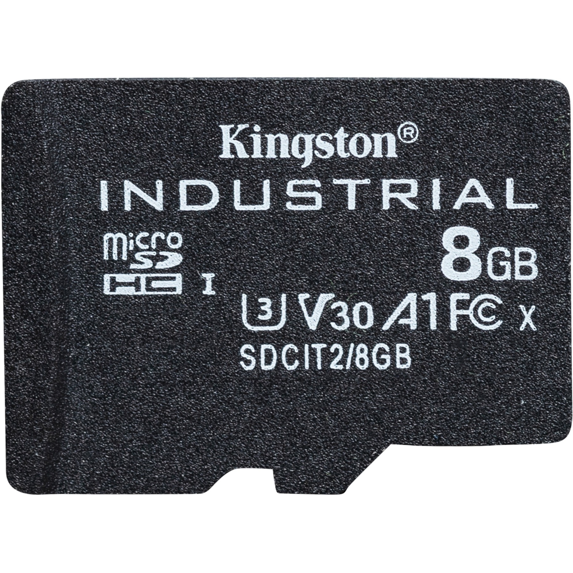 Kingston Carte 8GB microSDHC Industrielle C10 A1 pSLC emballage individuel sans adaptateur, Carte mémoire Noir, 8 Go, MicroSDHC, Classe 10, UHS-I, 100 Mo/s, 80 Mo/s