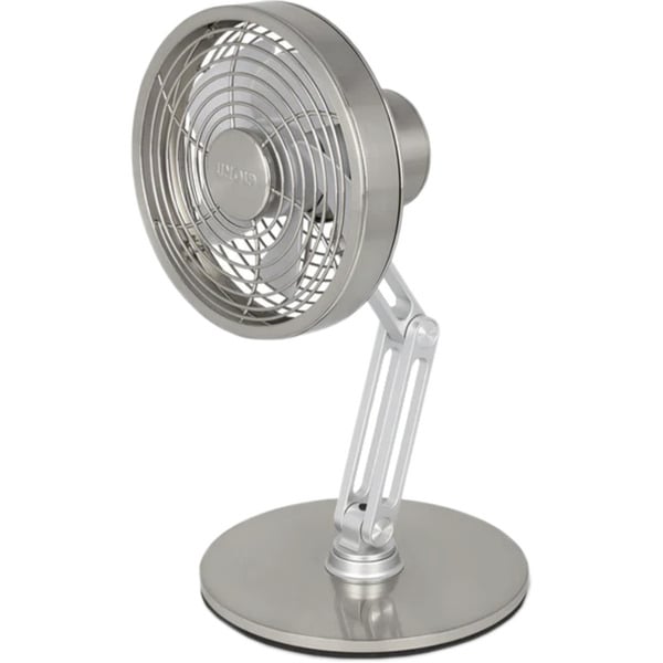 Unold 86705 Akku-Tischventilator STEEL FLEX Chrome 14 cm