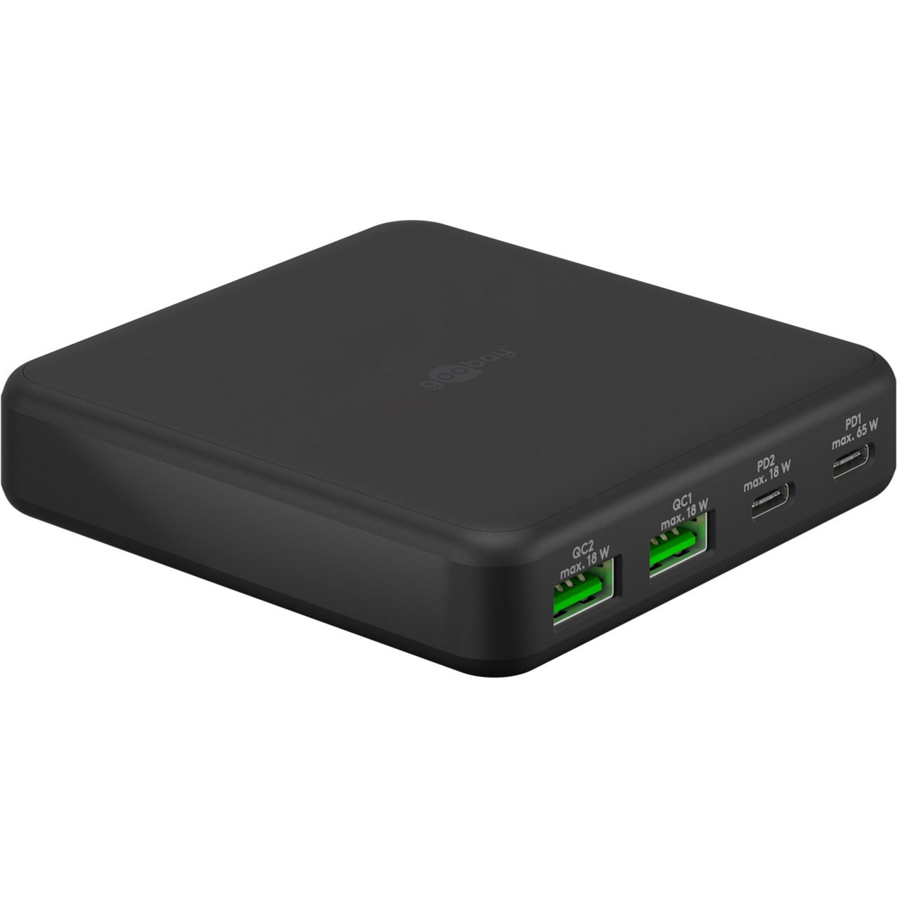 Chargeur de bureau multiport USB-C, PD, GaN, 65 watts