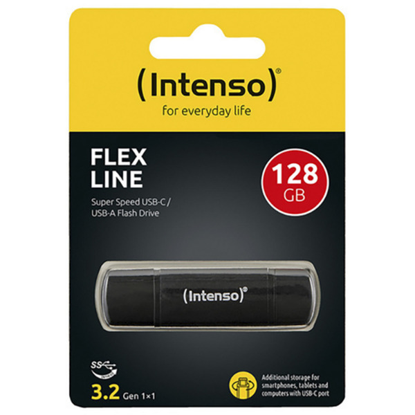 INTENSO  3544491 Lecteur Usb Flash 128 Go Usb Type-a / Usb Type-c 3.2 Gen 1 (3.1 Gen 1) Noir