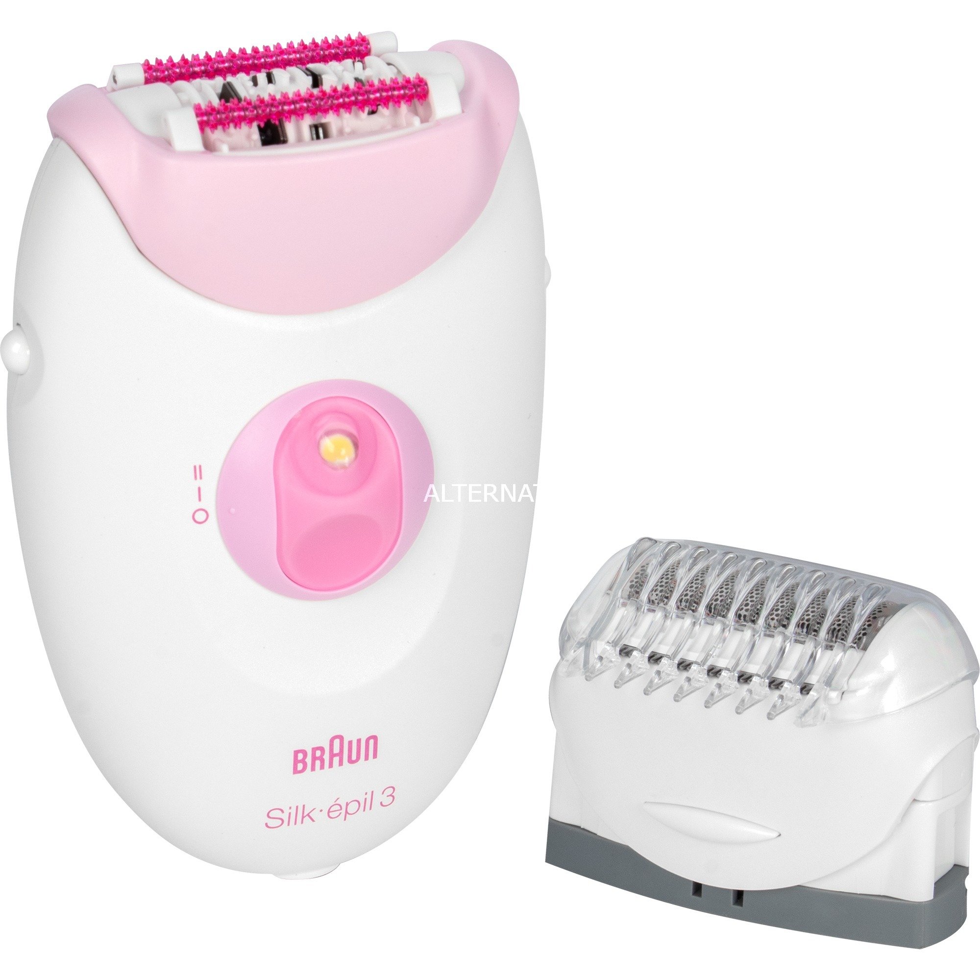 Braun Silk-épil 3 Épilateur Filaire Femme pour Épilation Rasoir et Tête de Tondeuse 3-031 Rose-image