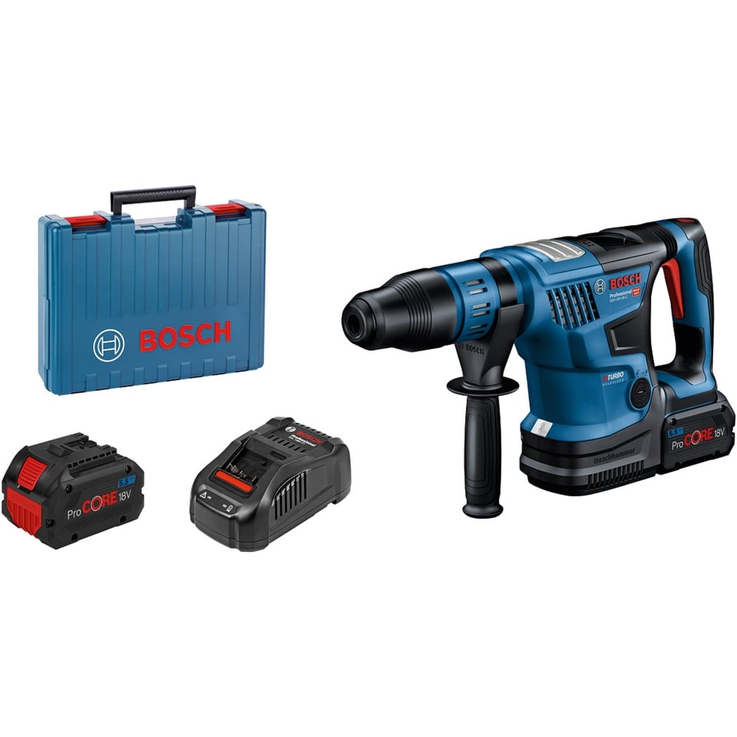 GBH 18V-36 C Professional 500 tr/min SDS Max 5,1 kg Noir, Bleu, Marteau piqueur