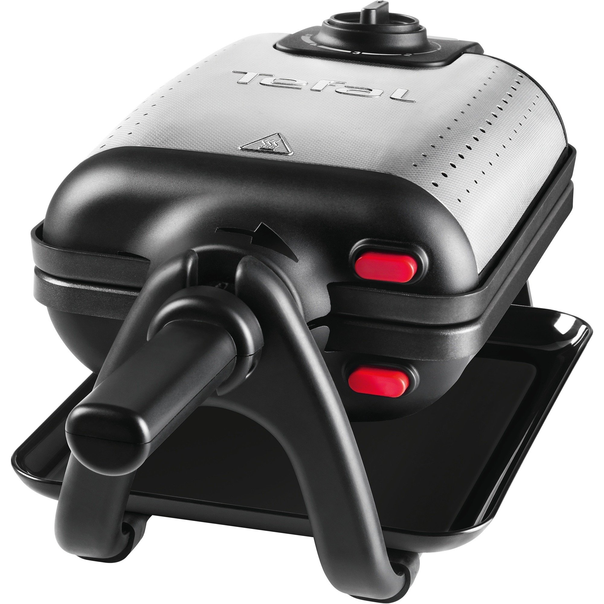 Tefal Gaufrier semi professionnel, 1200 W, Thermostat réglable, Voyant lumineux, Poignée rotative et rabattable, Résultat parfait, Nettoyage facile, King Size WM756D12-image