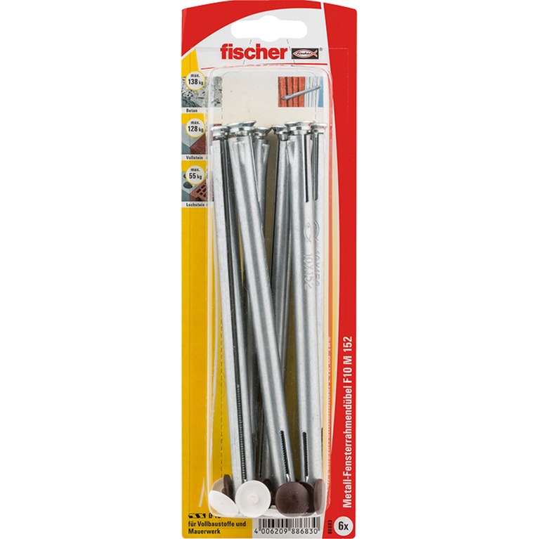 Fischer F 10M 152 K Metallrahmend&uuml;bel 152mm 10mm 88683 6St.