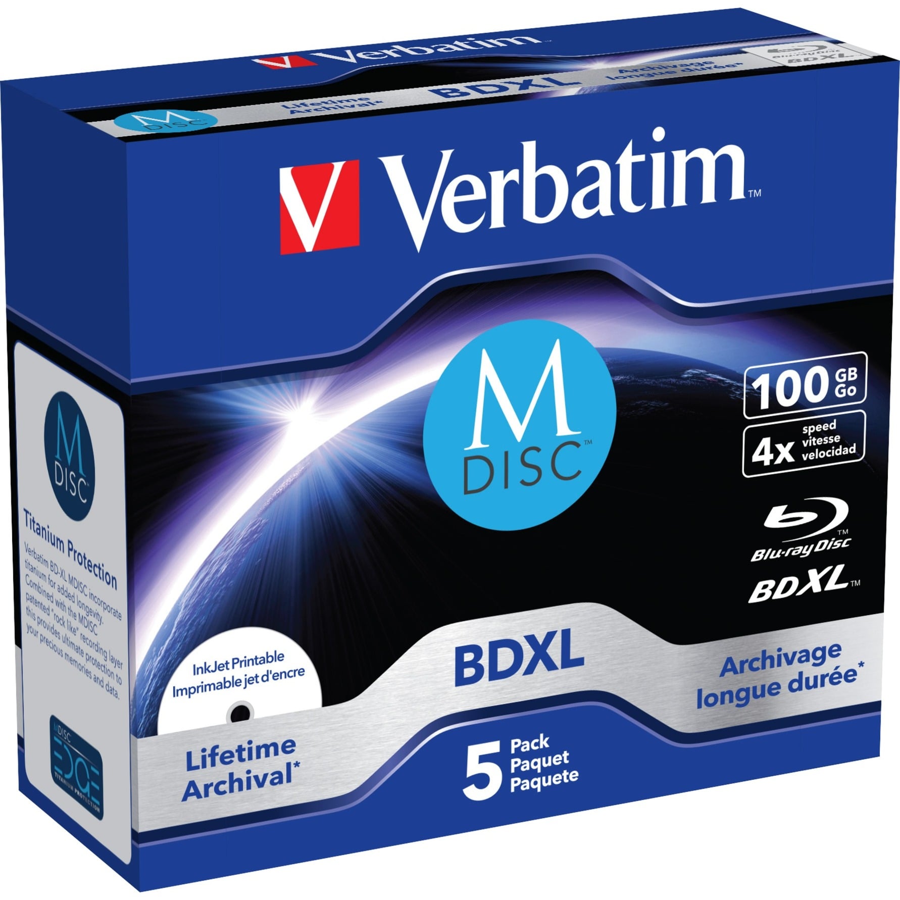 Verbatim 43834 M-DISC Blu-ray Rohling 100 GB 1 St. Jewelcase Bedruckbar