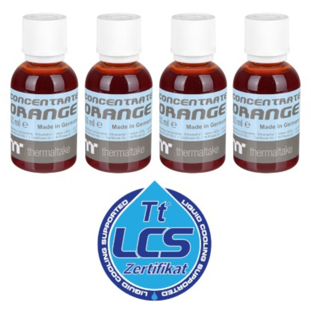 Thermaltake CL-W163-OS00OR-A antigel et liquide de refroidissement 0,05 L Concentré Orange, 4x 50 ml