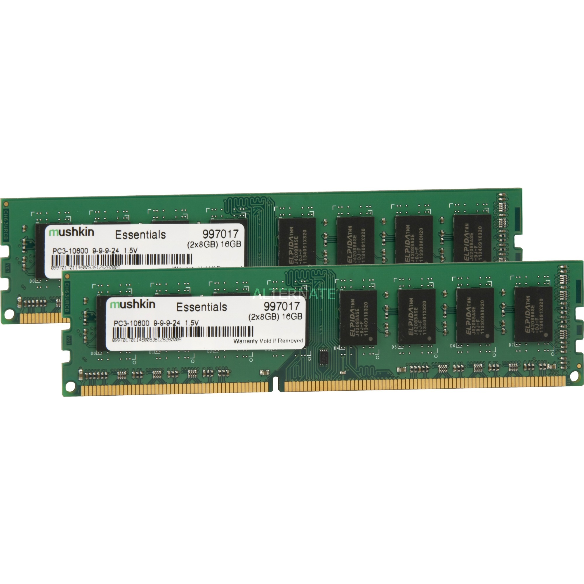 DIMM 16 GB DDR3-1333 (2x 8 GB) Dual-Kit, Arbeitsspeicher