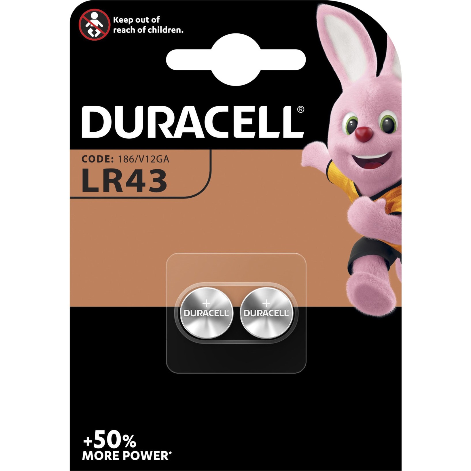DURACELL Pile  LR43 - 186 x2