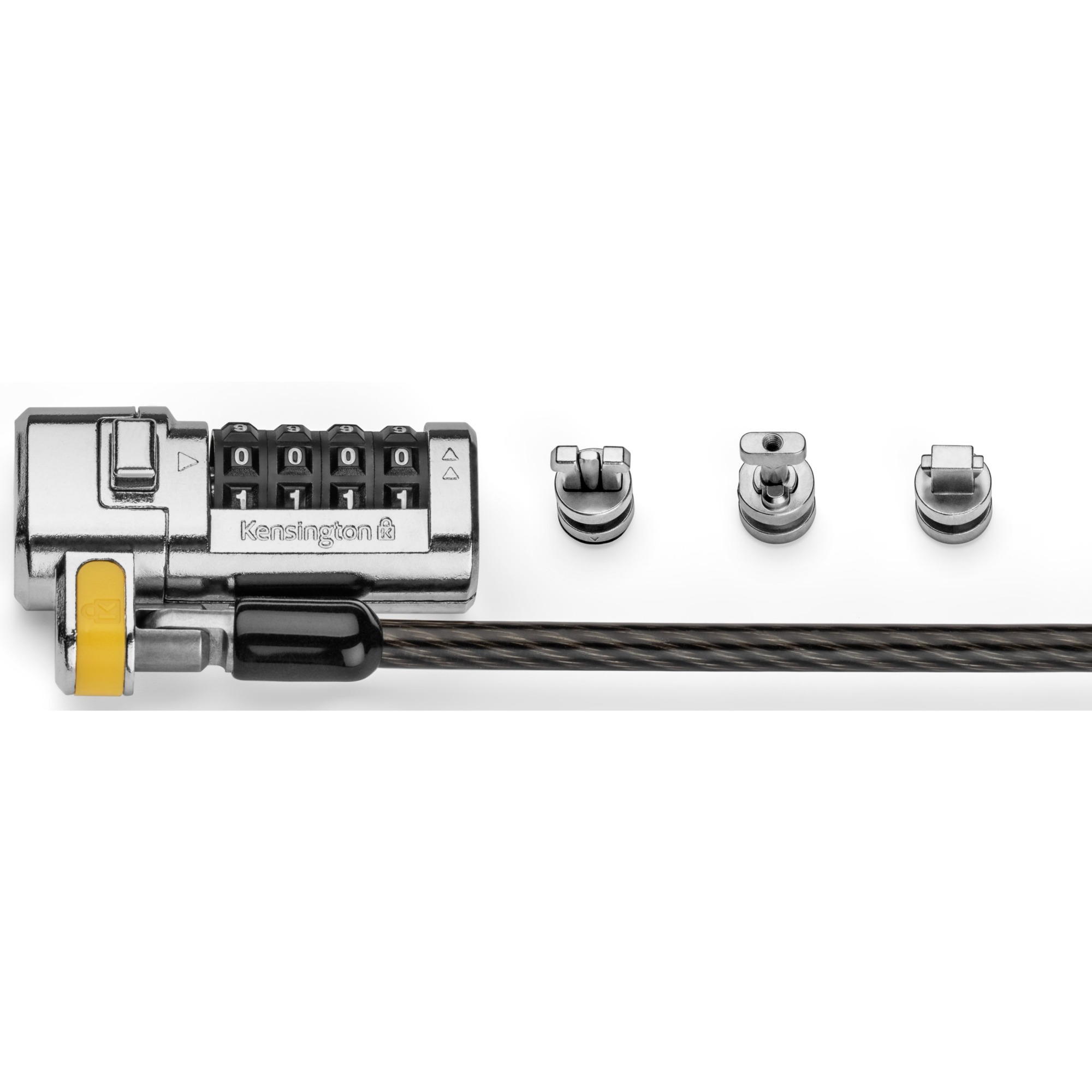 Kensington Câble de sécurité universel ClickSafe à combinaison, Verrou antivol Noir, 1,8 m, Kensington, Verrouillage à combinaison, Acier au carbone, Noir, Métallique