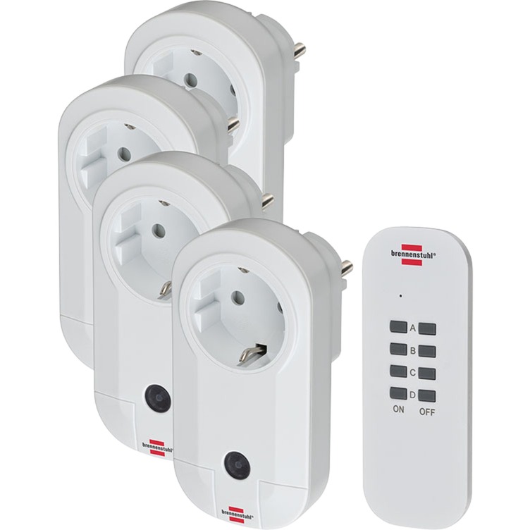 Brennenstuhl 1507050 Blanc adaptateur prise d''alimentation, Switch socket