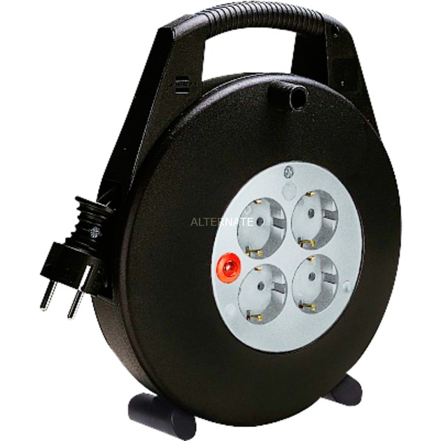 Vario Line Noir, Gris 4 sortie(s) CA 5 m, Tambour à câble