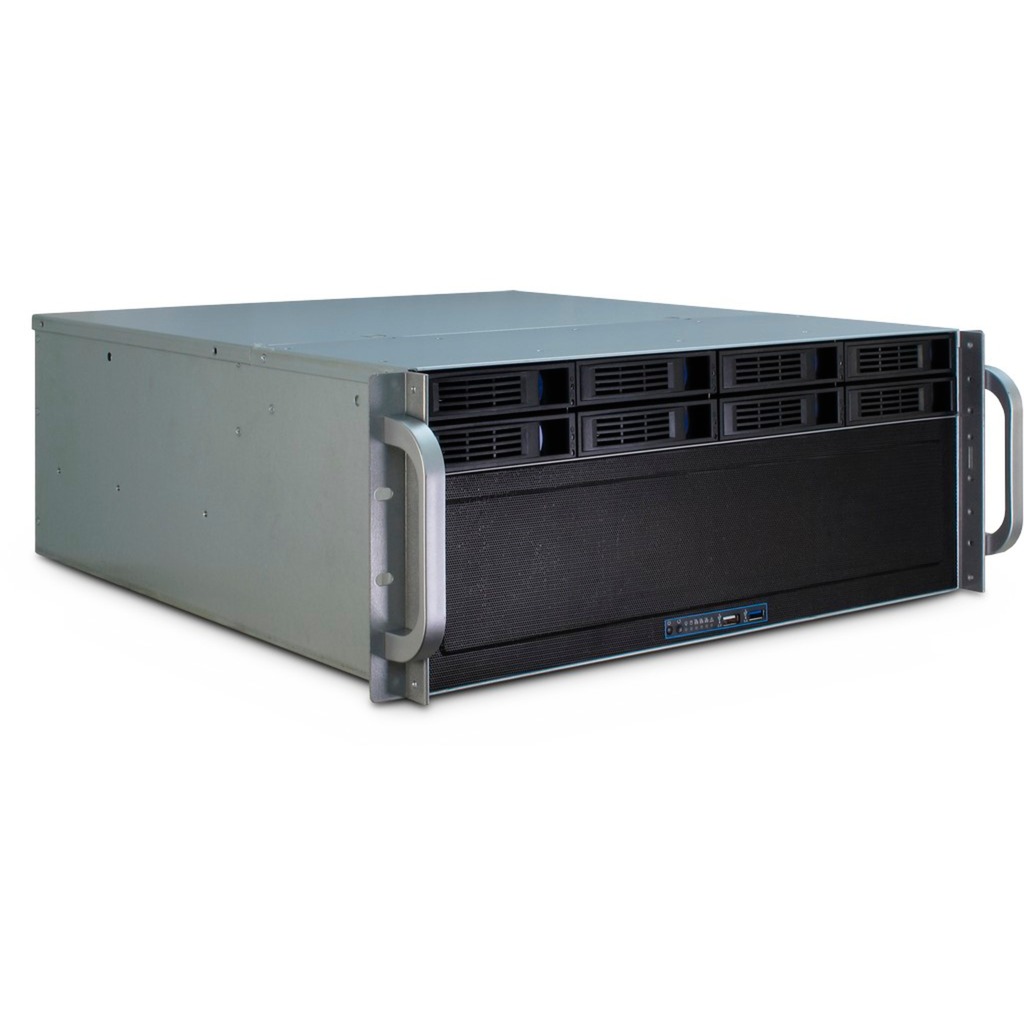INTER TECH Inter-Tech 4U-4408 Support Noir, Argent