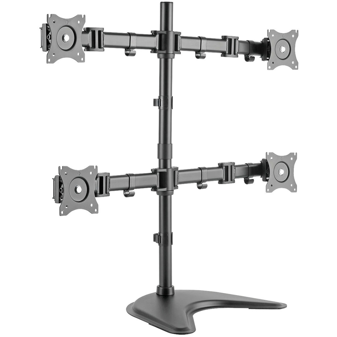 Support quadruple écran universel avec support/pince de montage, Support de moniteur